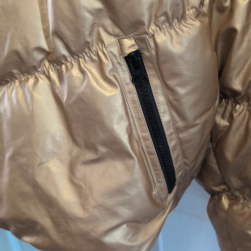 Nike Gold Puffer Jacket for Women - Picture 4 of 5